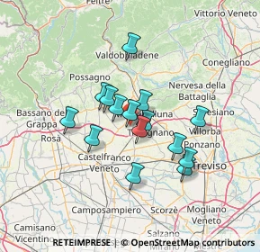 Mappa Via Pracolin, 31044 Montebelluna TV, Italia (10.23267)