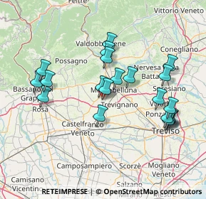 Mappa Via Pracolin, 31044 Montebelluna TV, Italia (14.5275)