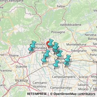 Mappa Via Santa Chiara, 36060 Romano D'ezzelino VI, Italia (10.155)