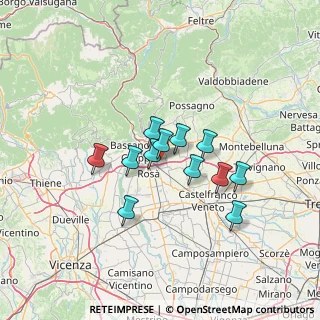 Mappa Via Santa Chiara, 36060 Romano D'ezzelino VI, Italia (10.01667)