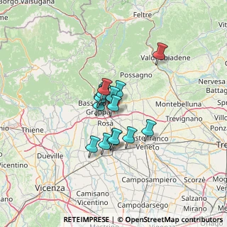 Mappa Via Santa Chiara, 36060 Romano D'ezzelino VI, Italia (8.442)
