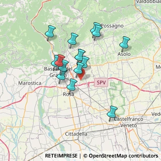 Mappa Via Santa Chiara, 36060 Romano D'ezzelino VI, Italia (6.078)