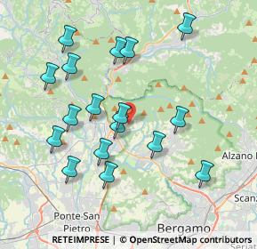 Mappa Via Giovanni Bertuletti, 24018 Villa d'Almè BG, Italia (3.84882)