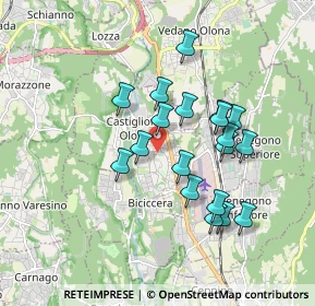 Mappa Via Alcide De Gasperi, 21043 Castiglione Olona VA, Italia (1.57632)