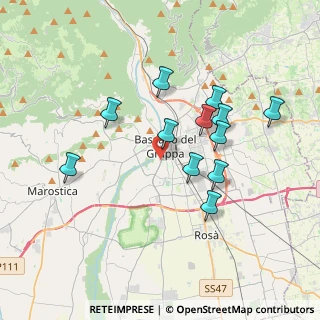 Mappa Via Alcide de Gasperi, 36061 Bassano del Grappa VI, Italia (3.33583)