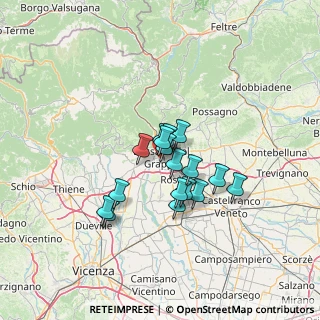 Mappa Via Alcide de Gasperi, 36061 Bassano del Grappa VI, Italia (9.27)