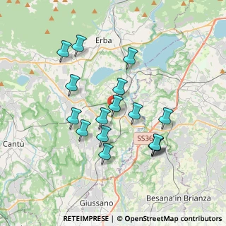 Mappa Via Valassina, 22040 Lurago d'Erba CO, Italia (3.3125)