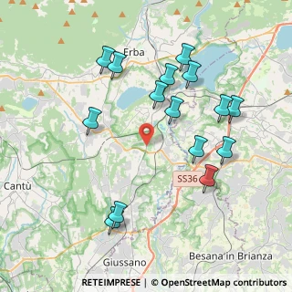Mappa Via Valassina, 22040 Lurago d'Erba CO, Italia (4.07267)