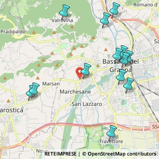 Mappa Via Sandrigo, 36061 Bassano del Grappa VI, Italia (2.59154)