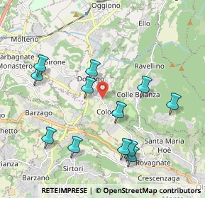 Mappa Via Dante Alighieri, 23884 Castello di Brianza LC, Italia (2.07667)
