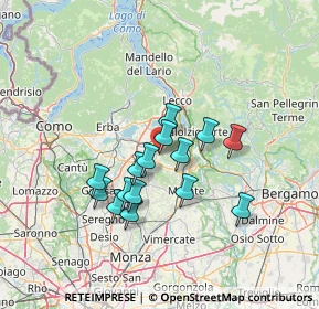Mappa Via Dante Alighieri, 23884 Castello di Brianza LC, Italia (11.09267)