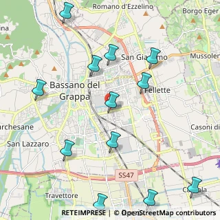 Mappa Via Ciro Menotti, 36061 Bassano del Grappa VI, Italia (2.57083)