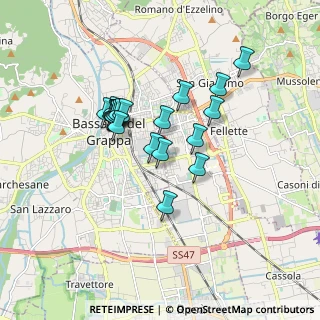 Mappa Via Ciro Menotti, 36061 Bassano del Grappa VI, Italia (1.406)