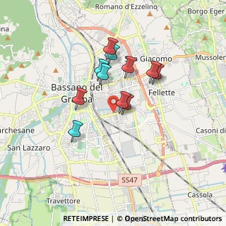 Mappa Via Ciro Menotti, 36061 Bassano del Grappa VI, Italia (1.38545)