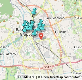 Mappa Via Ciro Menotti, 36061 Bassano del Grappa VI, Italia (1.37231)