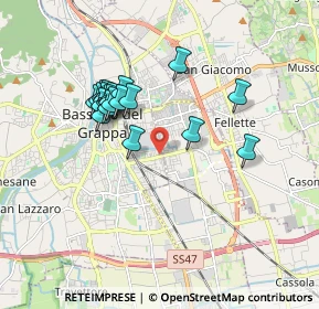 Mappa Via Ciro Menotti, 36061 Bassano del Grappa VI, Italia (1.568)