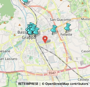 Mappa Via Ciro Menotti, 36061 Bassano del Grappa VI, Italia (1.69)