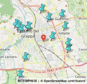 Mappa Via Ciro Menotti, 36061 Bassano del Grappa VI, Italia (2.24929)