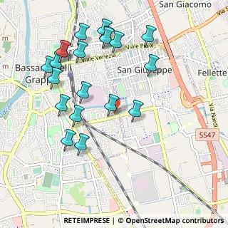 Mappa Via Ciro Menotti, 36061 Bassano del Grappa VI, Italia (1.097)