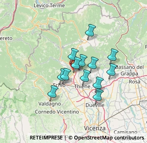 Mappa Via San Eurosia, 36013 Piovene Rocchette VI, Italia (9.72769)