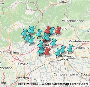 Mappa Via Pio IX, 36061 Bassano del Grappa VI, Italia (8.8395)