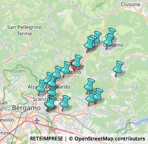 Mappa Viale Libertà, 24021 Albino BG, Italia (6.9535)