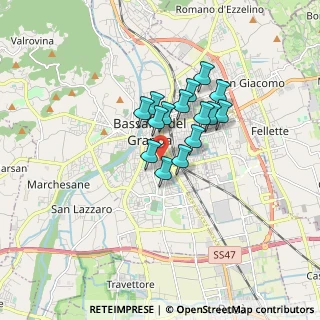 Mappa Via M. Ricci, 36061 Bassano del Grappa VI, Italia (1.128)