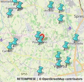 Mappa Via Conca, 31050 Povegliano TV, Italia (2.73529)