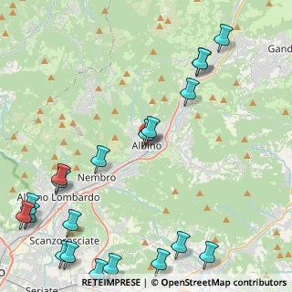 Mappa Piazza Libertà, 24021 Albino BG, Italia (6.2985)