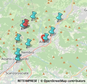 Mappa Via Ponte Albina, 24021 Albino BG, Italia (3.89364)