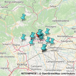 Mappa Via Ognissanti, 36061 Bassano del Grappa VI, Italia (8.53875)