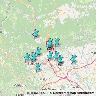 Mappa Via della Libertà, 36013 Piovene Rocchette VI, Italia (5.63733)