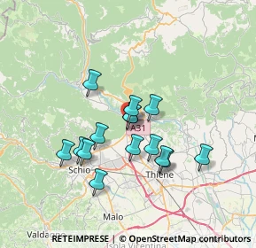 Mappa Via della Libertà, 36013 Piovene Rocchette VI, Italia (5.63733)