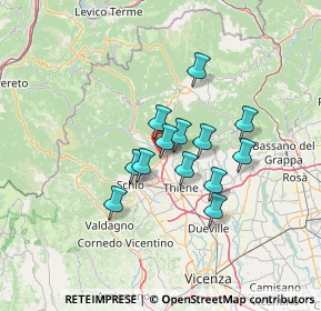 Mappa Piazza Papiria, 36013 Piovene Rocchette VI, Italia (9.75077)