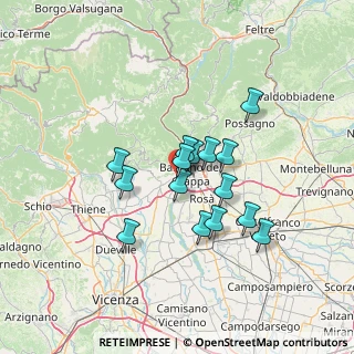 Mappa Via Carlo Rosselli, 36061 Bassano del Grappa VI, Italia (10.51933)