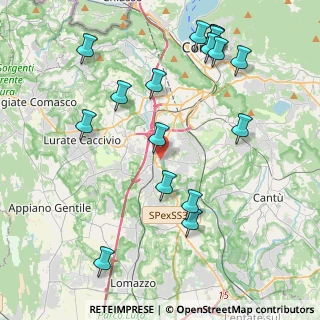 Mappa Via Tevere, 22073 Fino Mornasco CO, Italia (4.76176)