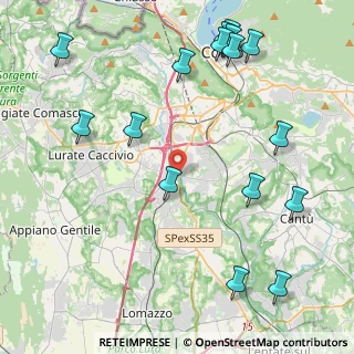 Mappa Via Tevere, 22073 Fino Mornasco CO, Italia (5.4125)