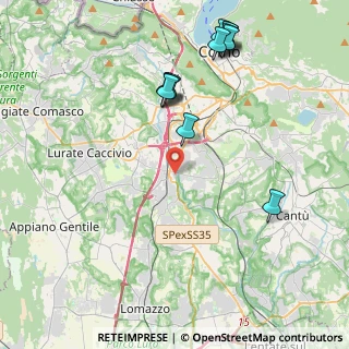 Mappa Via Tevere, 22073 Fino Mornasco CO, Italia (4.68917)