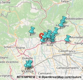 Mappa Via Giuseppe Vivian, 36063 Marostica VI, Italia (12.38357)