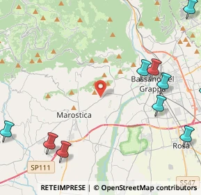 Mappa Via Giuseppe Vivian, 36063 Marostica VI, Italia (6.72429)