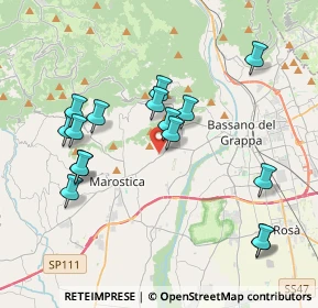 Mappa Via Giuseppe Vivian, 36063 Marostica VI, Italia (3.87813)