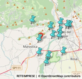 Mappa Via Giuseppe Vivian, 36063 Marostica VI, Italia (3.63538)