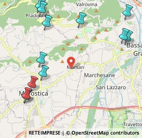 Mappa Via Giuseppe Vivian, 36063 Marostica VI, Italia (2.83917)