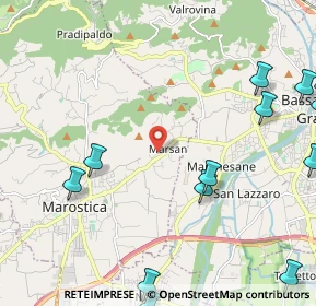 Mappa Via Giuseppe Vivian, 36063 Marostica VI, Italia (3.6615)