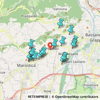 Mappa Via Giuseppe Vivian, 36063 Marostica VI, Italia (1.598)