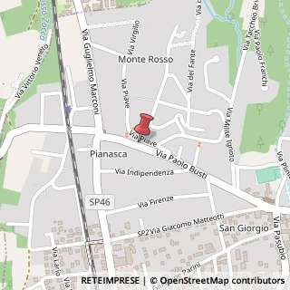 Mappa Via Paolo Busti, 45, 21040 Venegono Superiore, Varese (Lombardia)