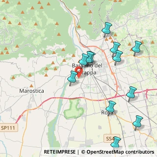 Mappa Via Primo Visentin, 36061 Bassano del Grappa VI, Italia (4.51917)