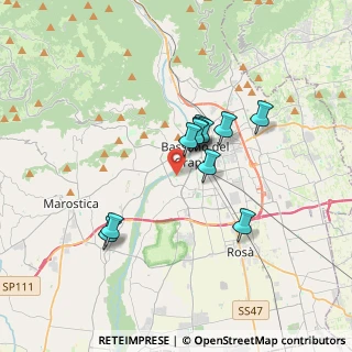Mappa Via Primo Visentin, 36061 Bassano del Grappa VI, Italia (2.65636)