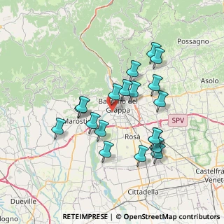 Mappa Via Primo Visentin, 36061 Bassano del Grappa VI, Italia (6.67895)