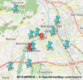 Mappa Via Primo Visentin, 36061 Bassano del Grappa VI, Italia (1.99545)